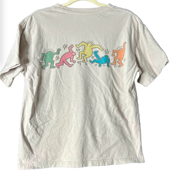 🤩 NEW ITEM! Abercrombie & Fitch Keith Haring Men’s Oversized Tshirt Gray Vintage - Picture 2 of 8